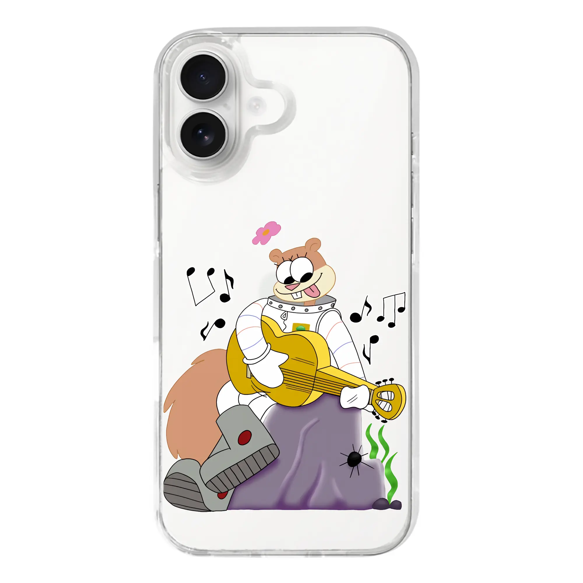 スポンジボブ グッズ サンディ - iPhone 17シリーズ 透明スマホケース – 薄型・耐衝撃・精密フィット保護カバー